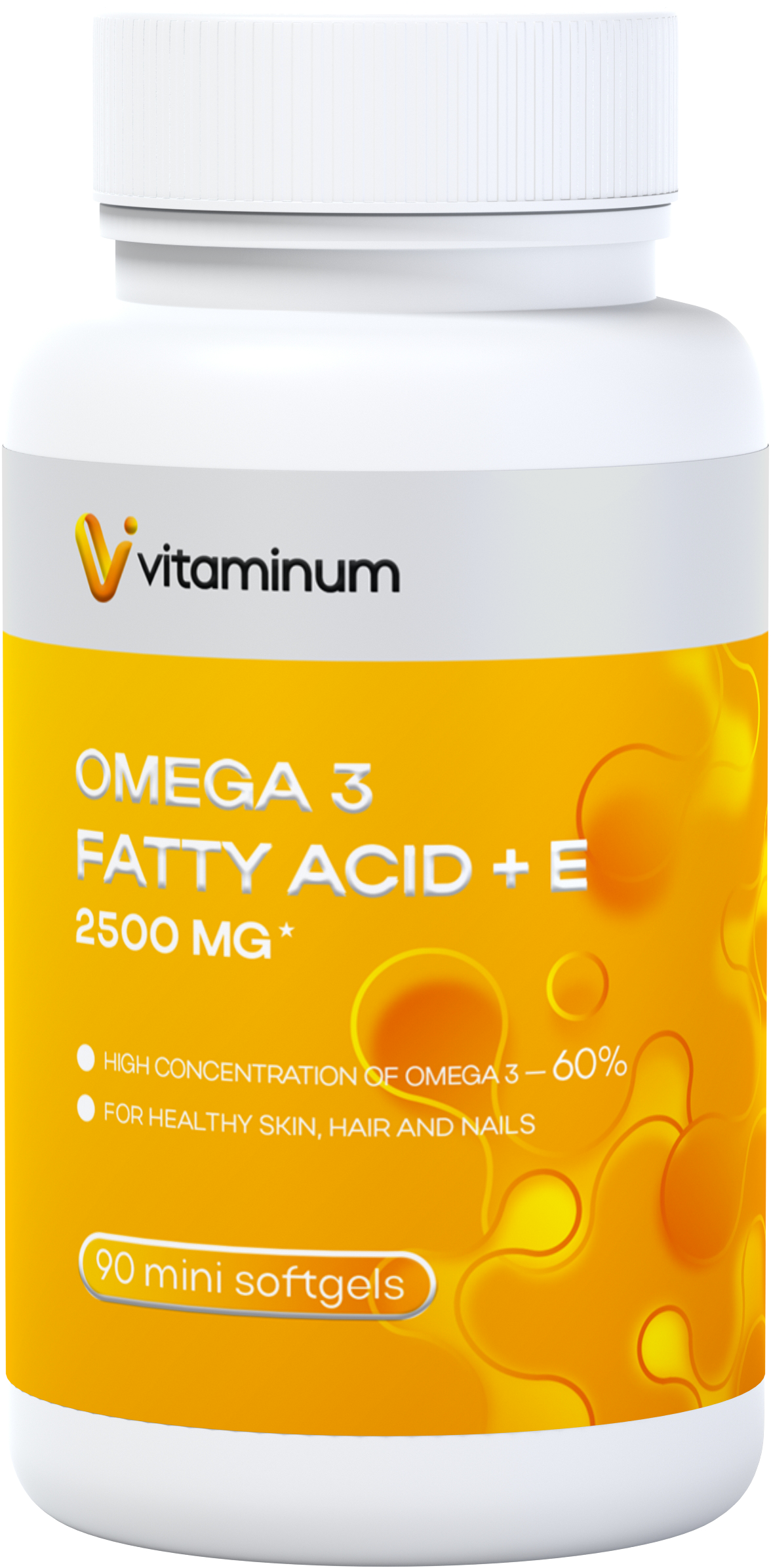  Vitaminum ОМЕГА 3 60% + витамин Е (2500 MG*) 90 капсул 700 мг   в Дзержинске