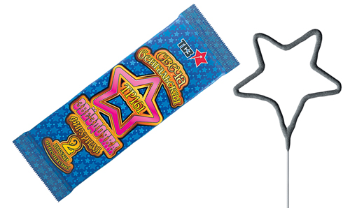  Бенгальские свечи фигурные 2 шт "Звездочка"  в Дзержинске